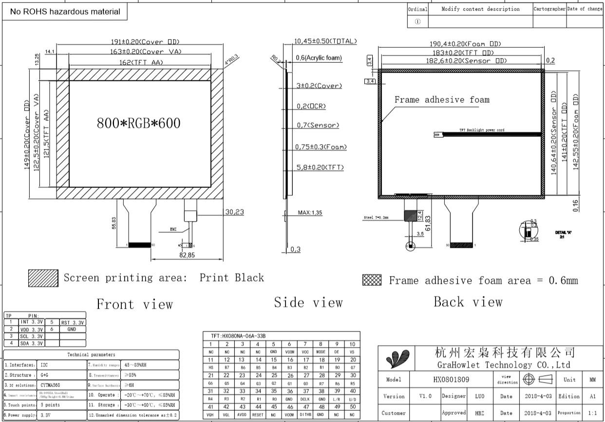 touch screen for vending machine